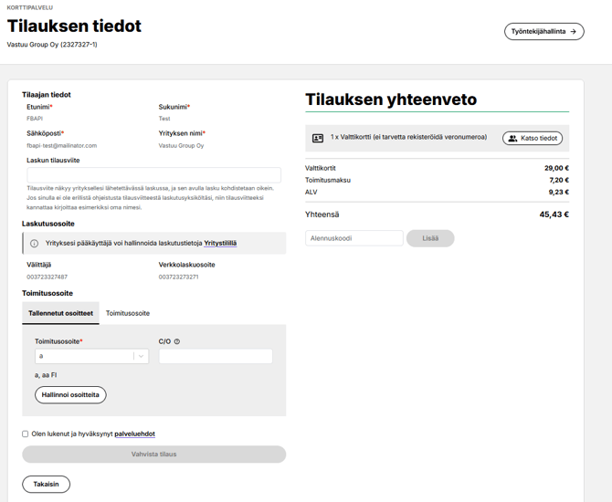 tilauksentiedot