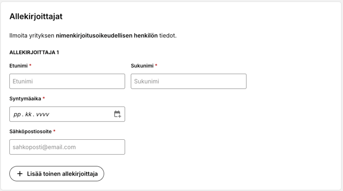 Allekirjoittajat