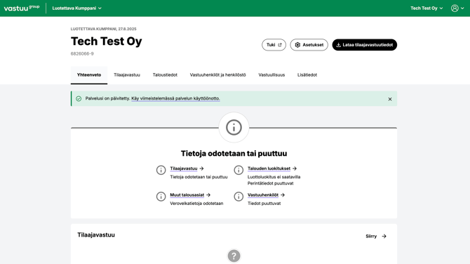 Palvelusi on päivitetty - käy viimeistelemässä Screenshot palvelun käyttöönotto - 2025-08-27 at 15.19.47